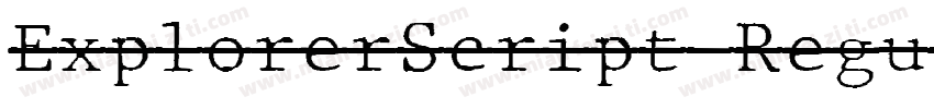 ExplorerScript Regul字体转换